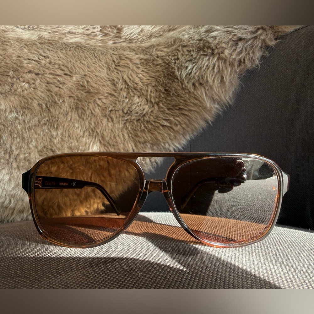 Celine Brown Tortoiseshell Aviator Sunglasses - image 1